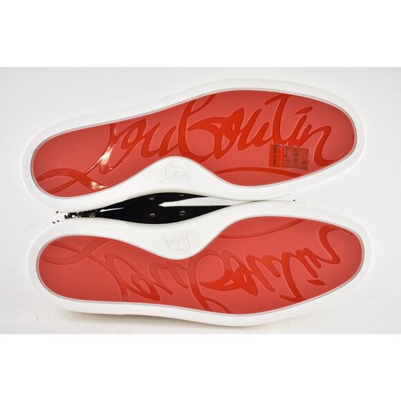 Christian Louboutin Men Seavaste 2 Flat Black Silver Spike Low Top Sneaker 44 11 - Picture 12 of 12